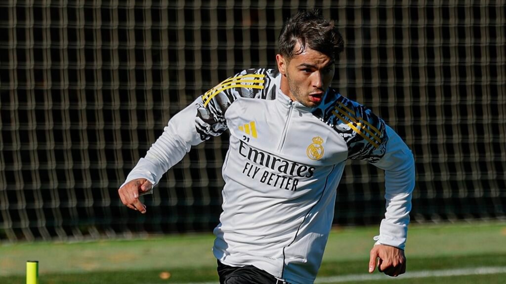 Brahim Diaz entrenando / Via: X @realmadrid