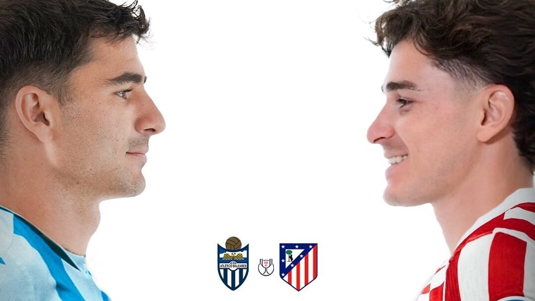 El cartel del partido del Atlético Baleares vs Atlético de Madrid.