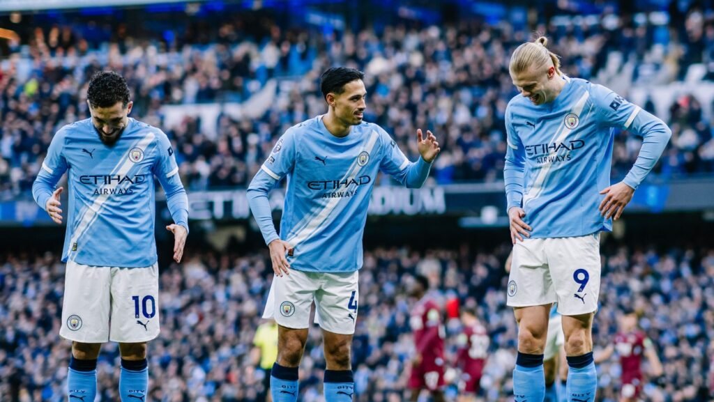 Haaland celebrando un gol