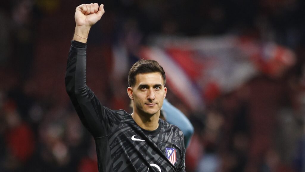 Juan Musso, en un partido con el Atlético de Madrid.