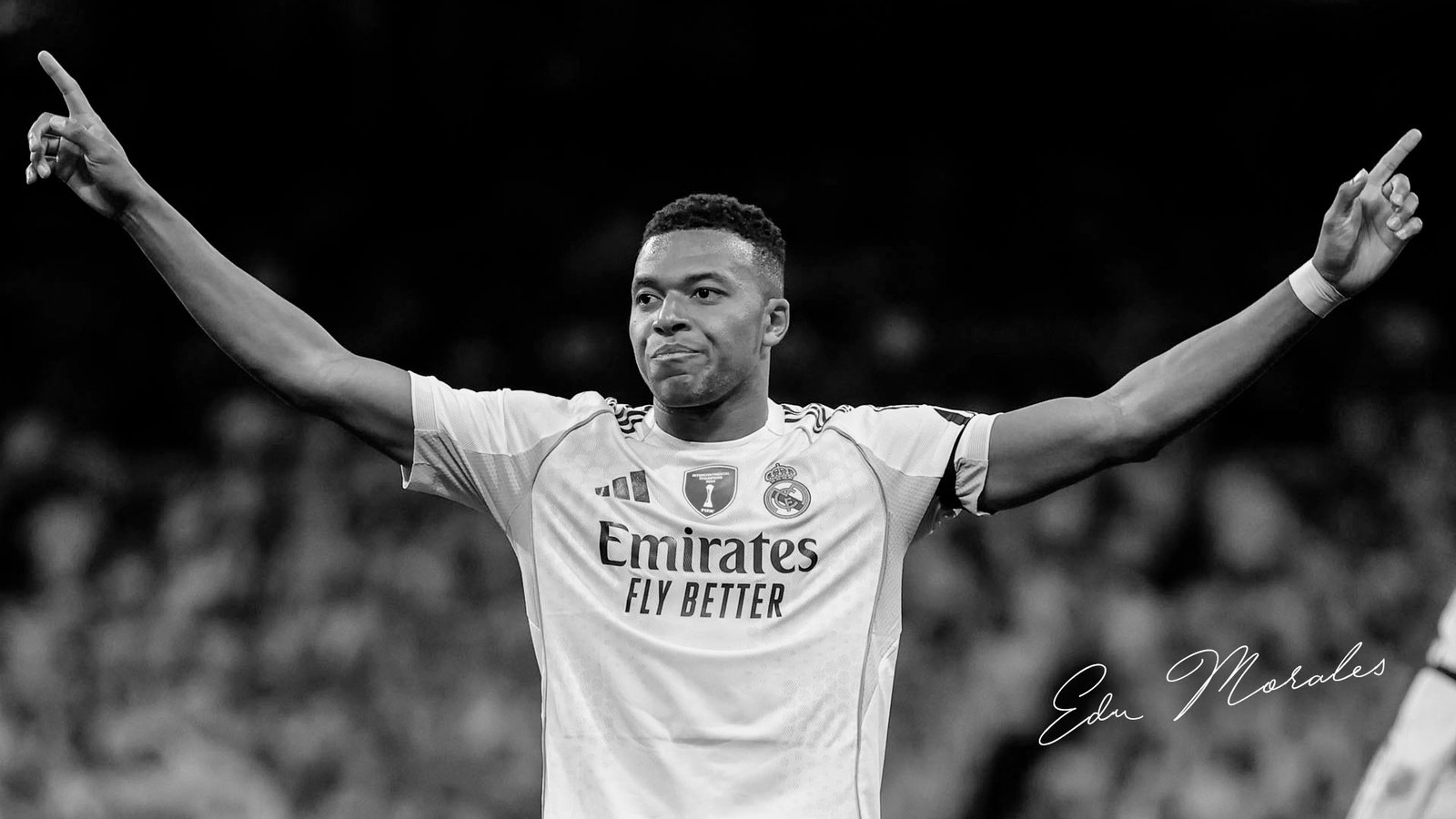 Kylian Mbappé celebrando un gol con el Real Madrid / Vía X:@RealMadrid