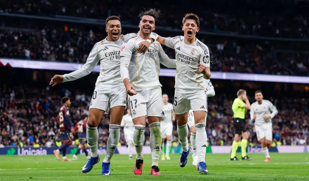 Victoria del Real Madrid ante el Levante UD / Vía X/@Realmadrid