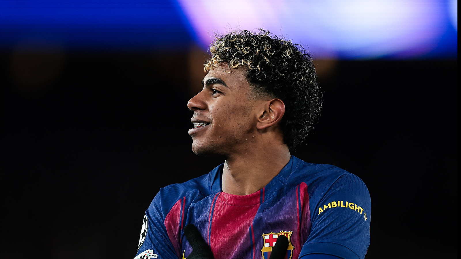 Lamine celebrando el gol contra el Copenhague. Vía X / @FCBarcelona_es