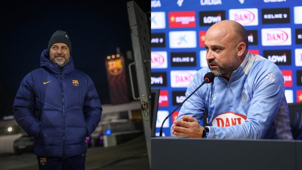 Flick y Manolo González previo al derbi