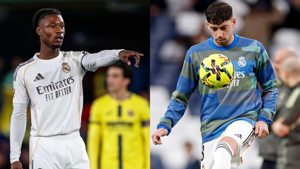 Collage Camavinga y Valverde / Via: X @realmadrid