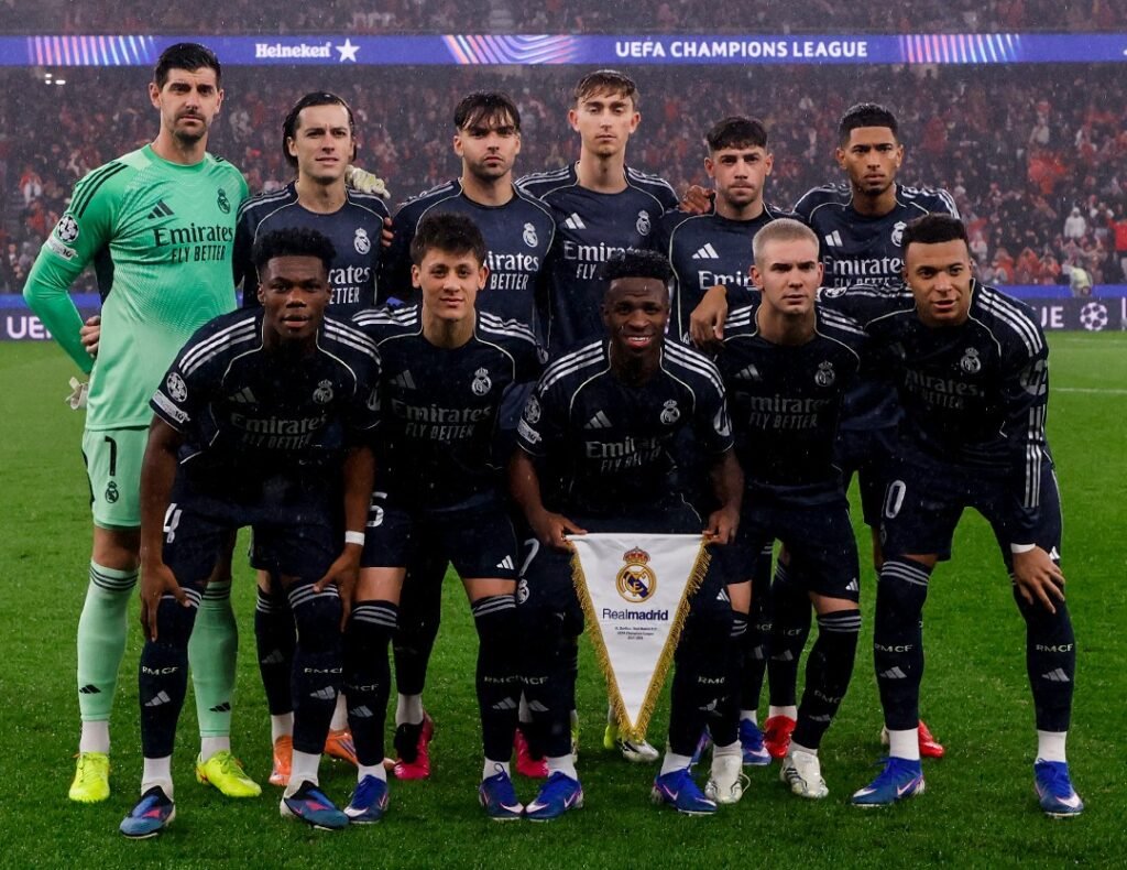 El once del Real Madrid en el último encuentro ante el Benfica. Vía X: @Realmadrid