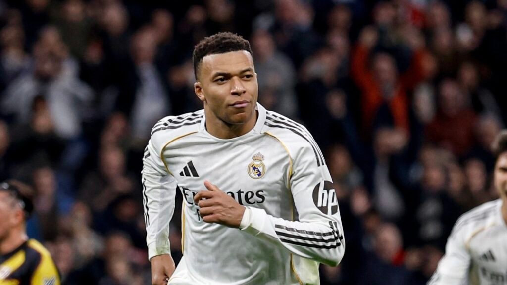 Mbappé tras marcar el penalti contra el Rayo / Via: X @realmadrid