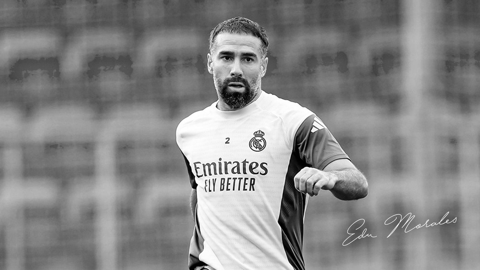 Dani Carvajal entrenando con el Real Madrid / Vía X:@RealMadrid