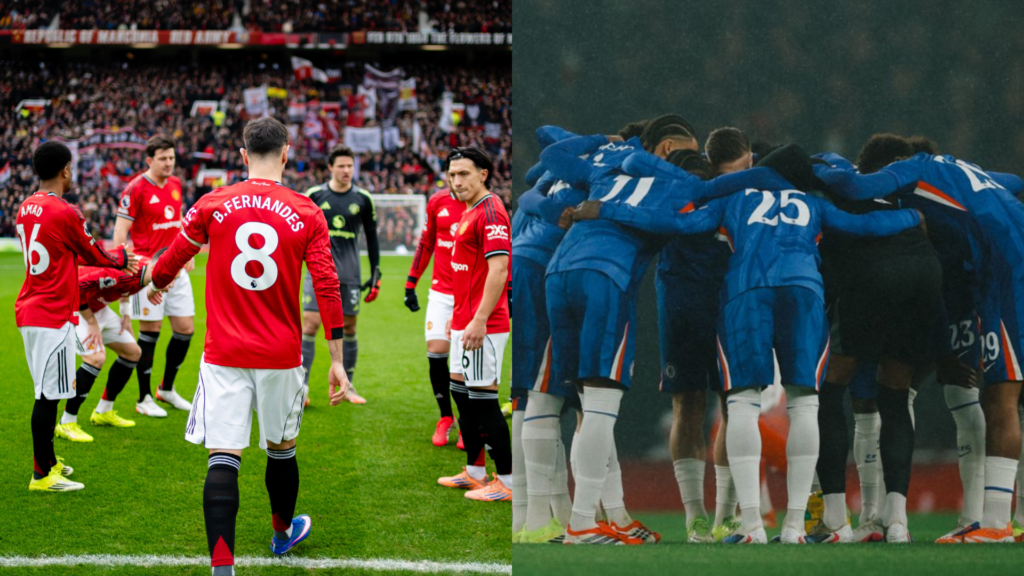 Manchester United y Chelsea / Vía:@Man