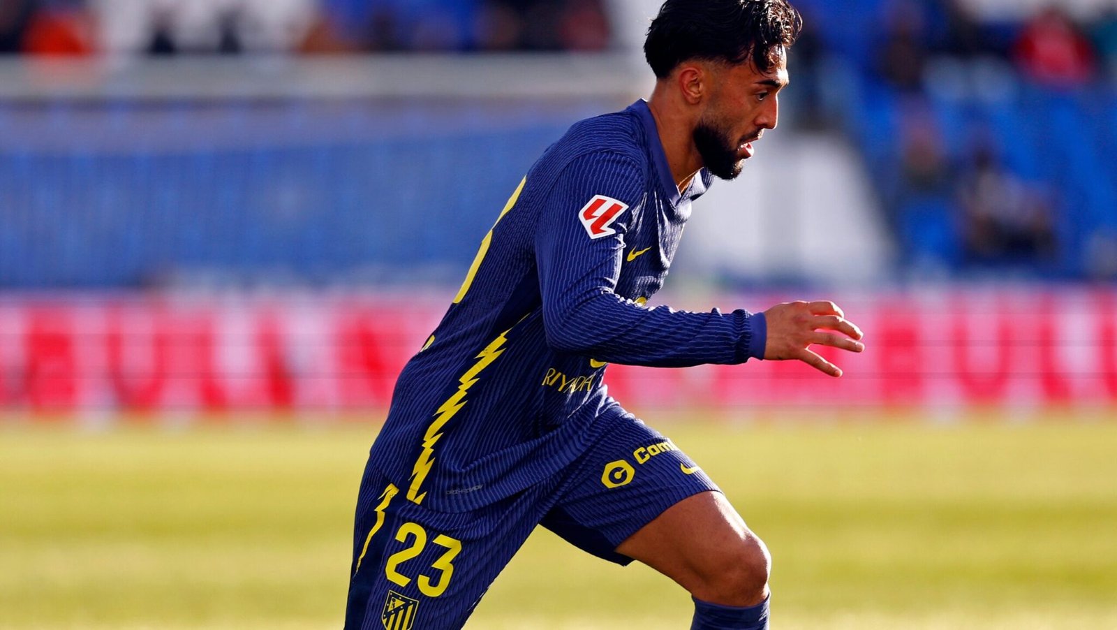 Nico González, en un partido con el Atlético de Madrid.