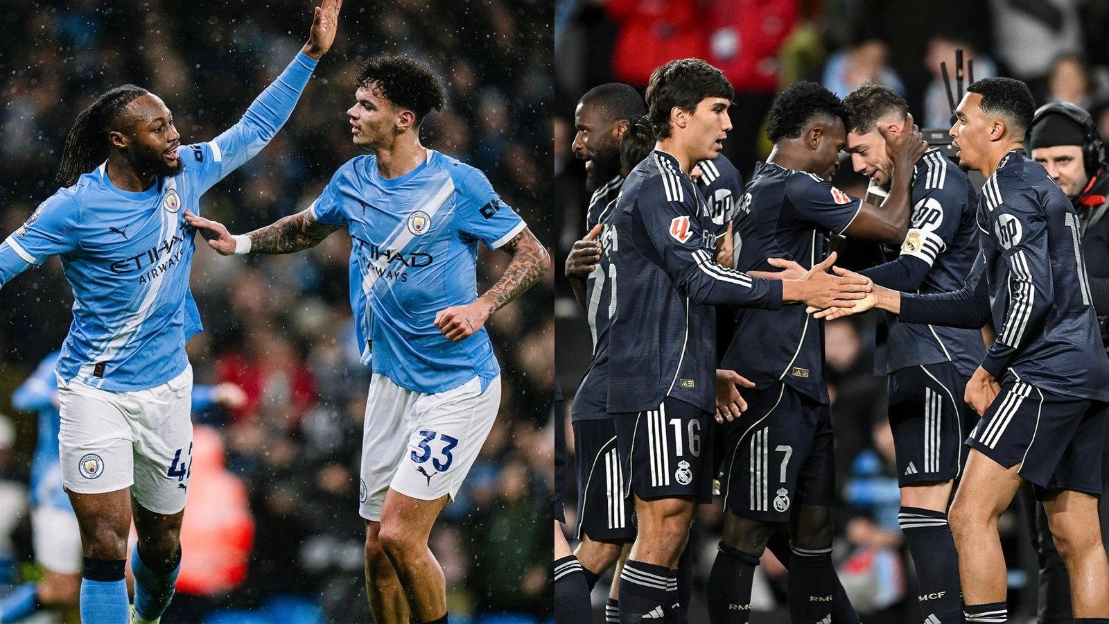 Real Madrid contra Man City en Champions / Via: X @realmadrid @ManCity