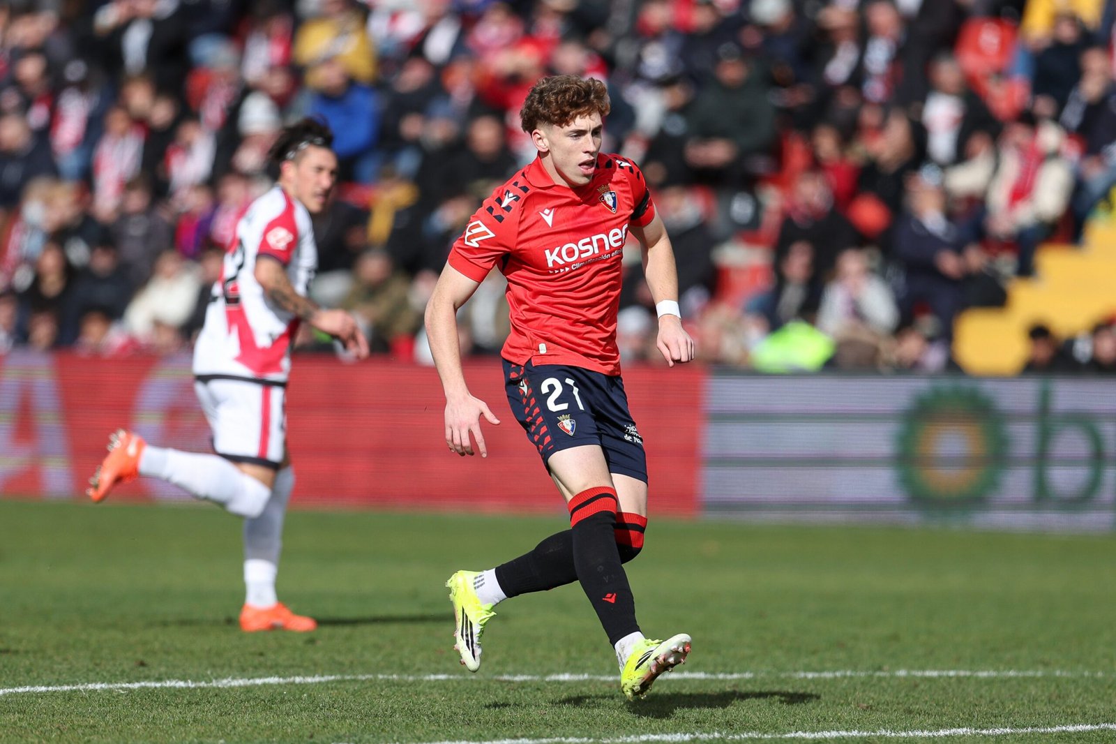 Víctor Muñoz durante el partido entre Rayo Vallecano y Osasuna. Via X: @Osasuna