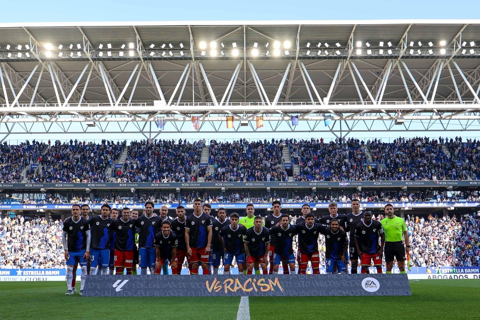 Foto grupal del Espanyol y Getafe