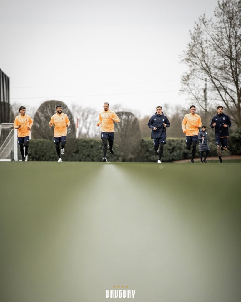 Selección Uruguaya entrenando