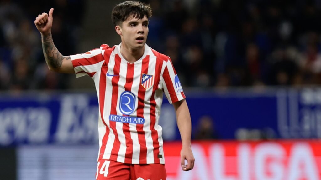 Julio Diaz, en su debut con el Atlético de Madrid.