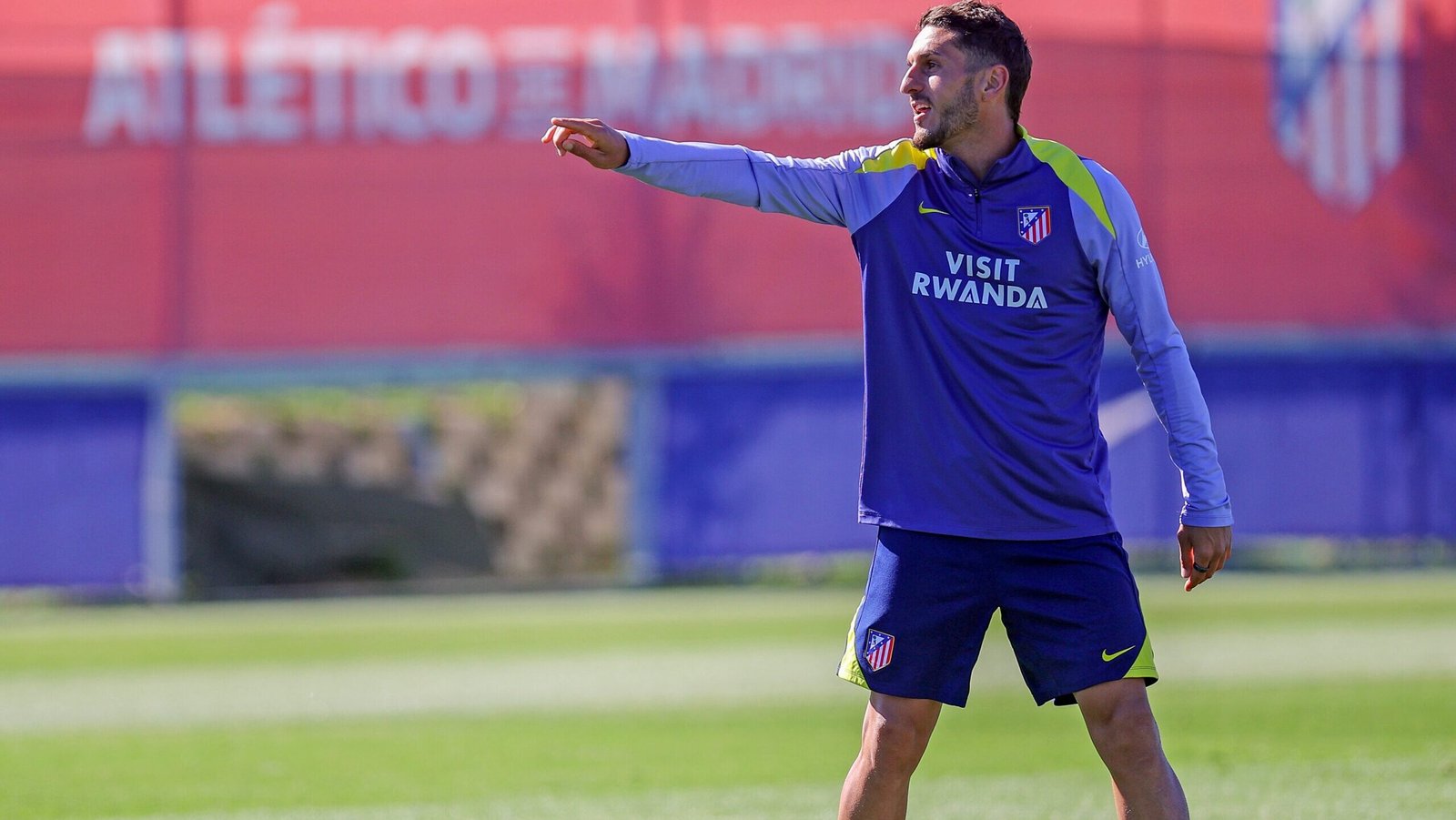 Koke, en el entrenamiento del Atlético de Madrid.