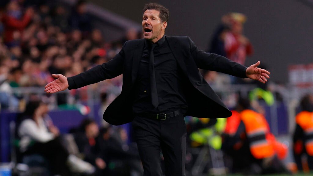 Simeone, en un partido del Atlético de Madrid.