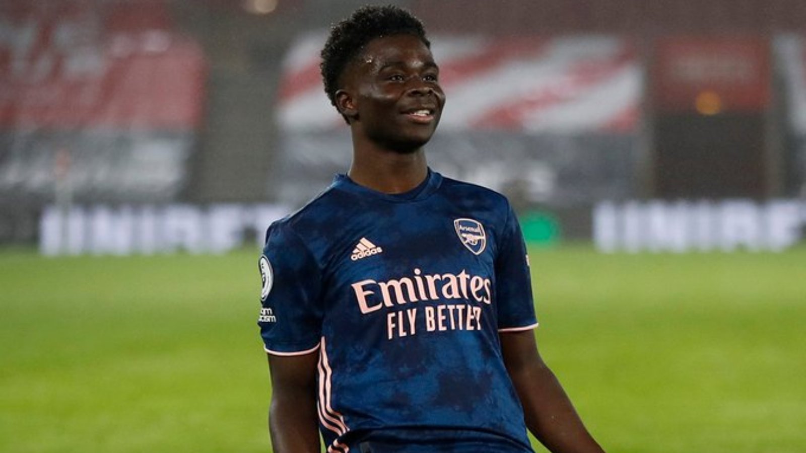 Saka celebra un gol con el Arsenal Vía: Arsenal X