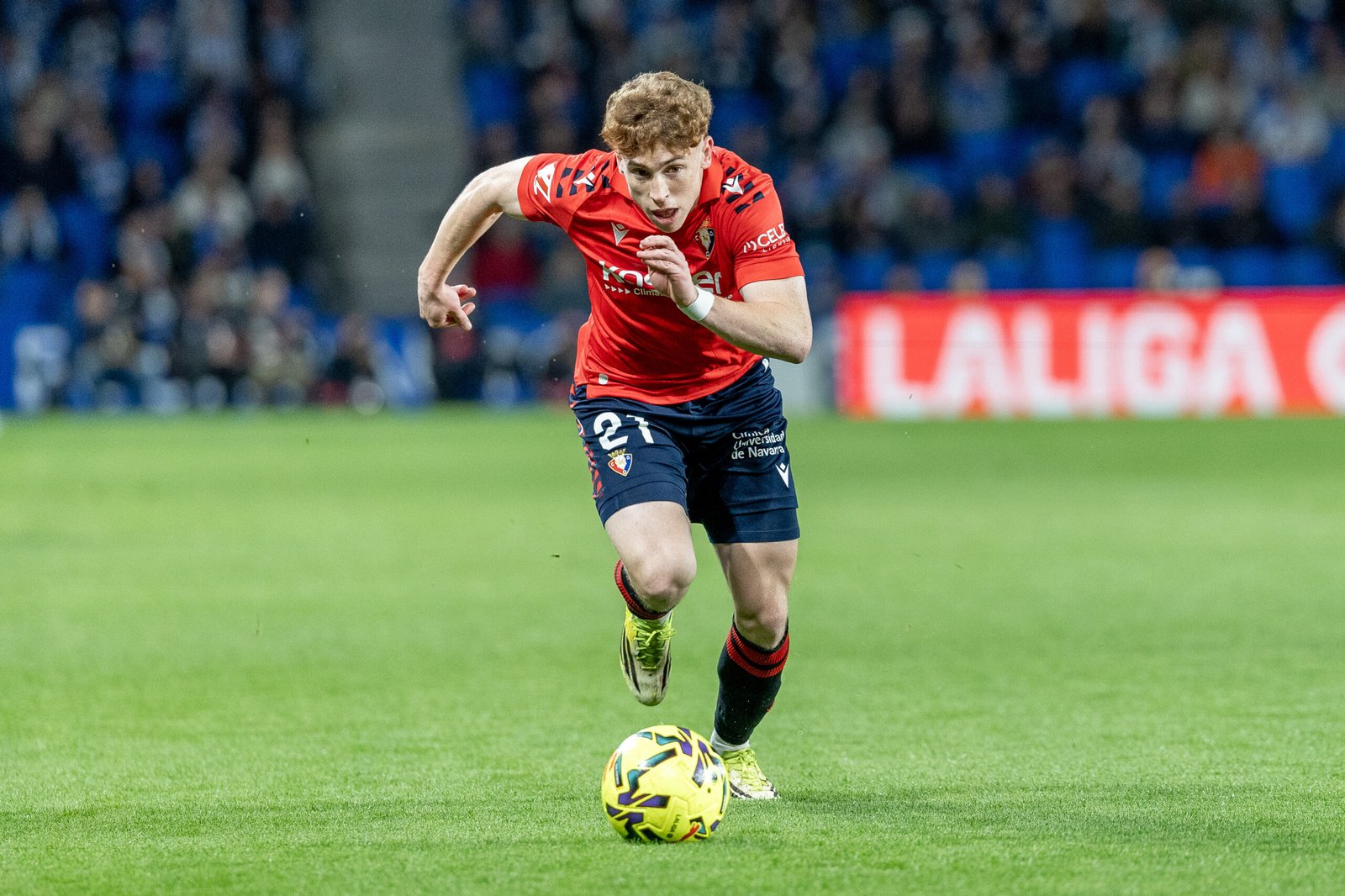Víctor Muñoz, en uno de los encuentros de esta temporada con Osasuna. Vía X: @Osasuna