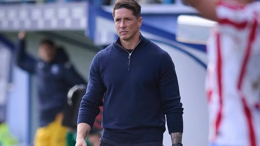 Fernando Torres, en un partido con el filial rojiblanco.