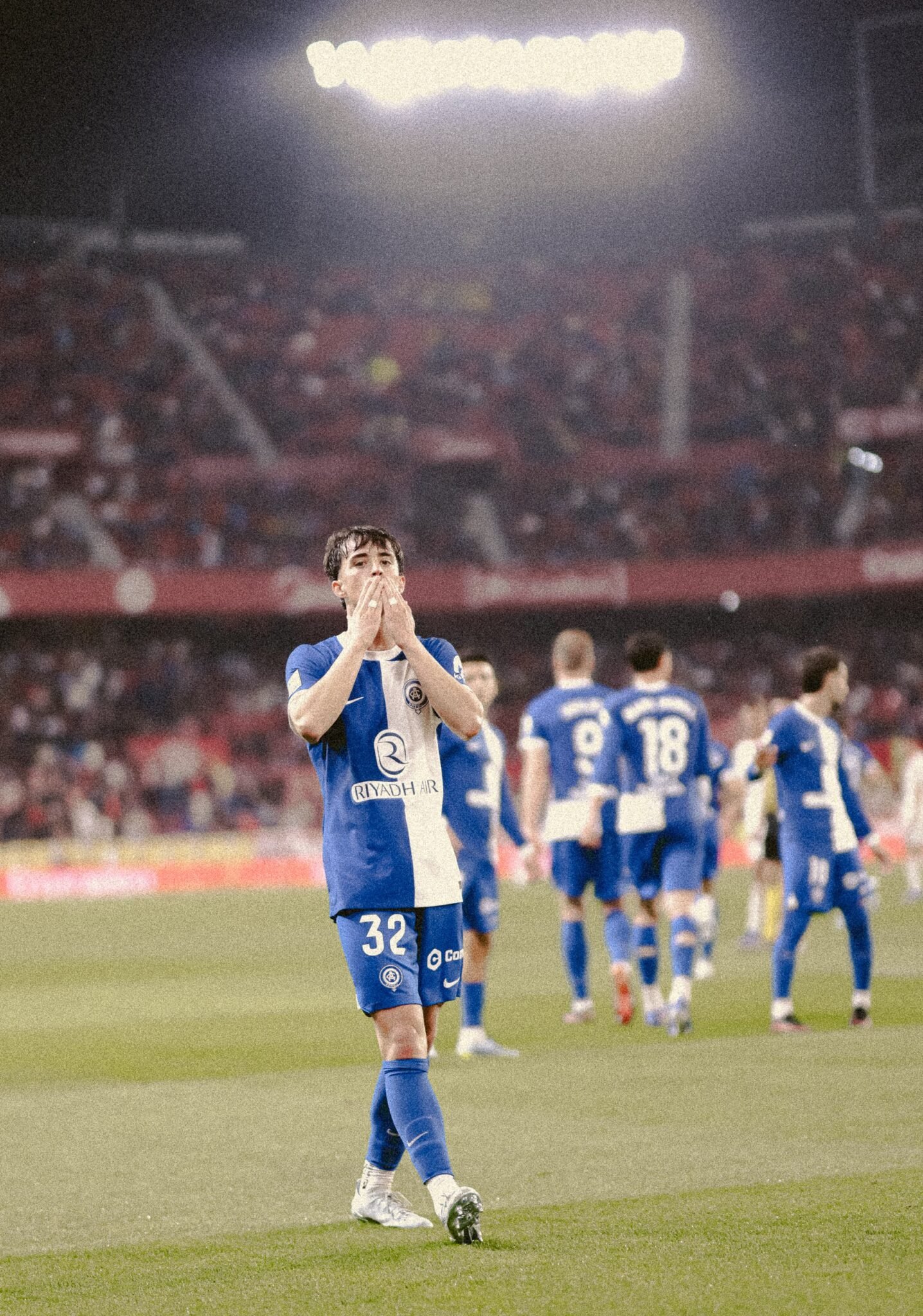 Javi Boñar, después de estrenarse como goleador con el Atlético de Madrid.