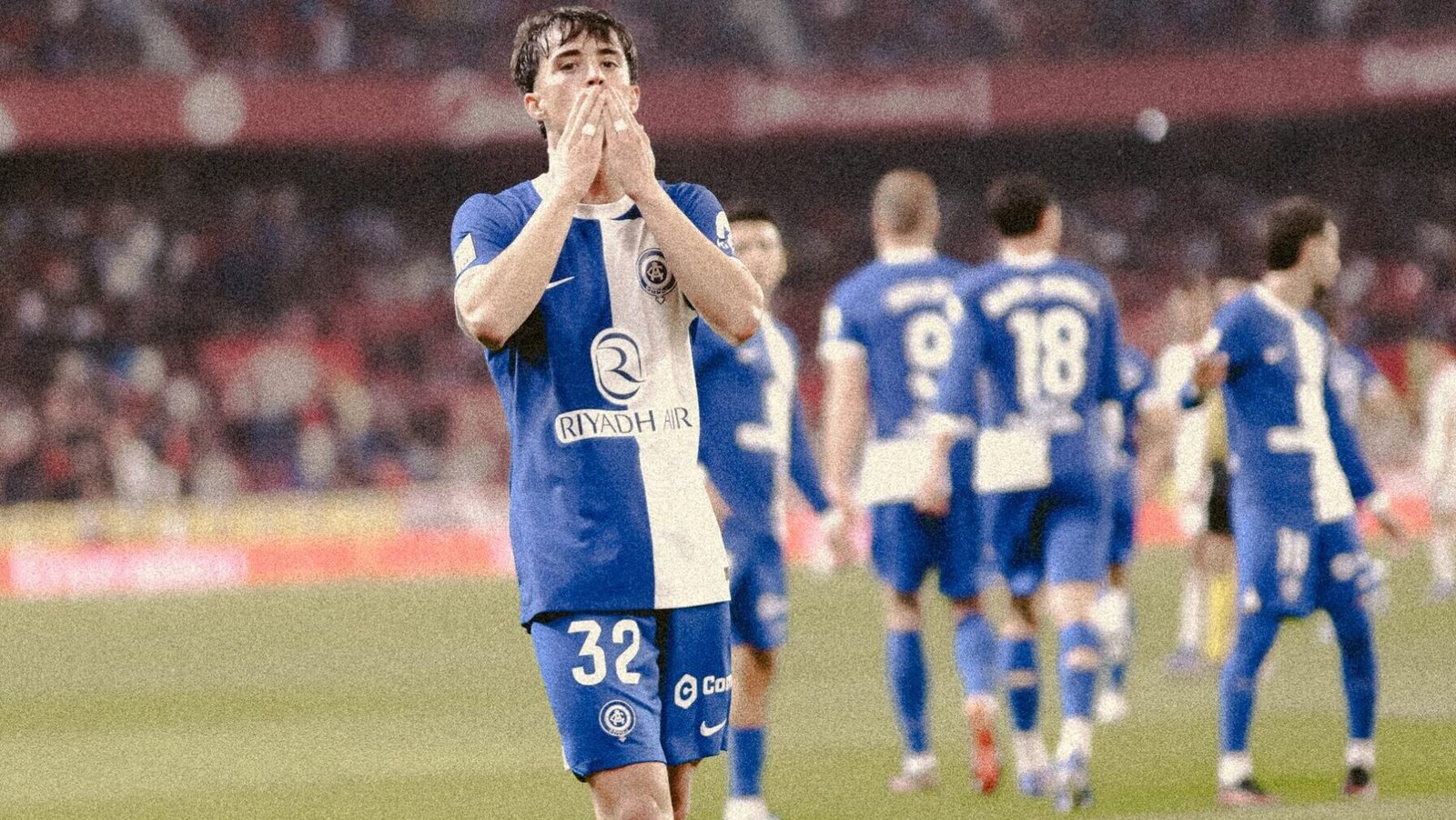 Javi Boñar, después de estrenarse como goleador con el Atlético de Madrid.