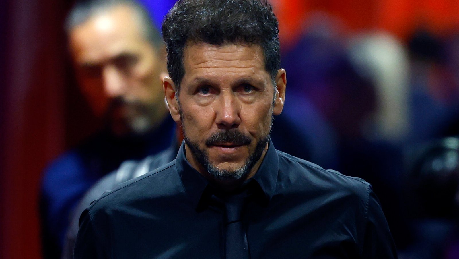 Simeone, antes del partido ante el FC Barcelona.