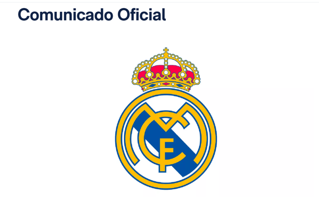 Comunicado del Real Madrid / Vía X/@Realmadrid