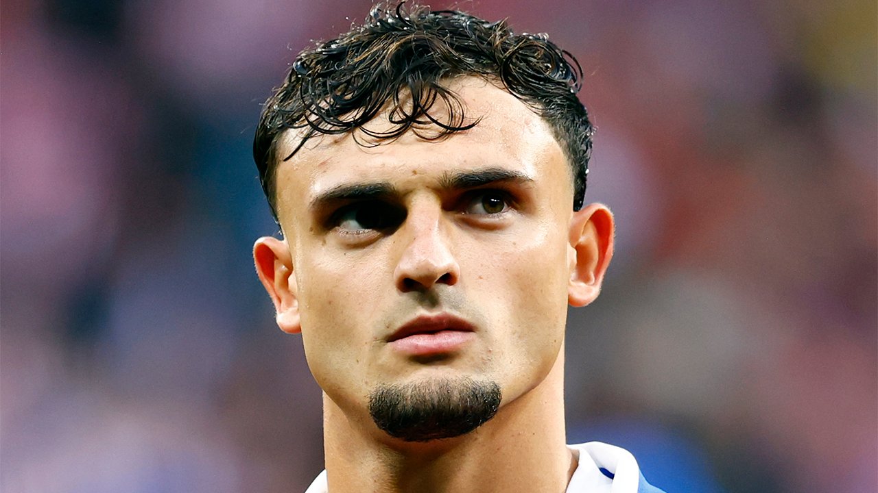 Marc Pubill, en el partido de Champions League ante el Arsenal.