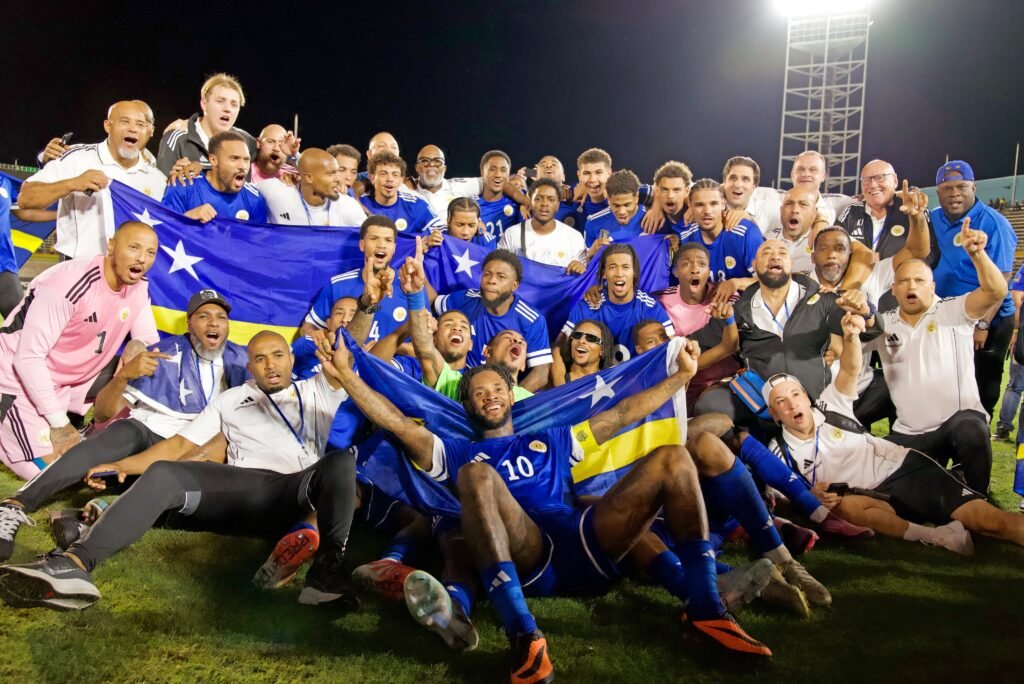 Jugadores del Curazao celebrando