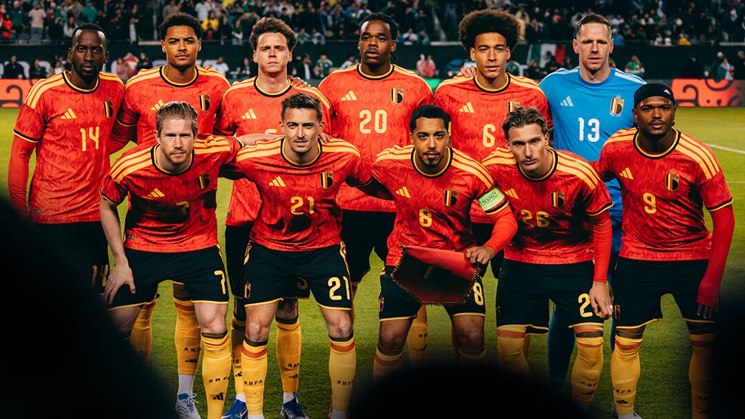 La selección de Bélgica antes de un partido.