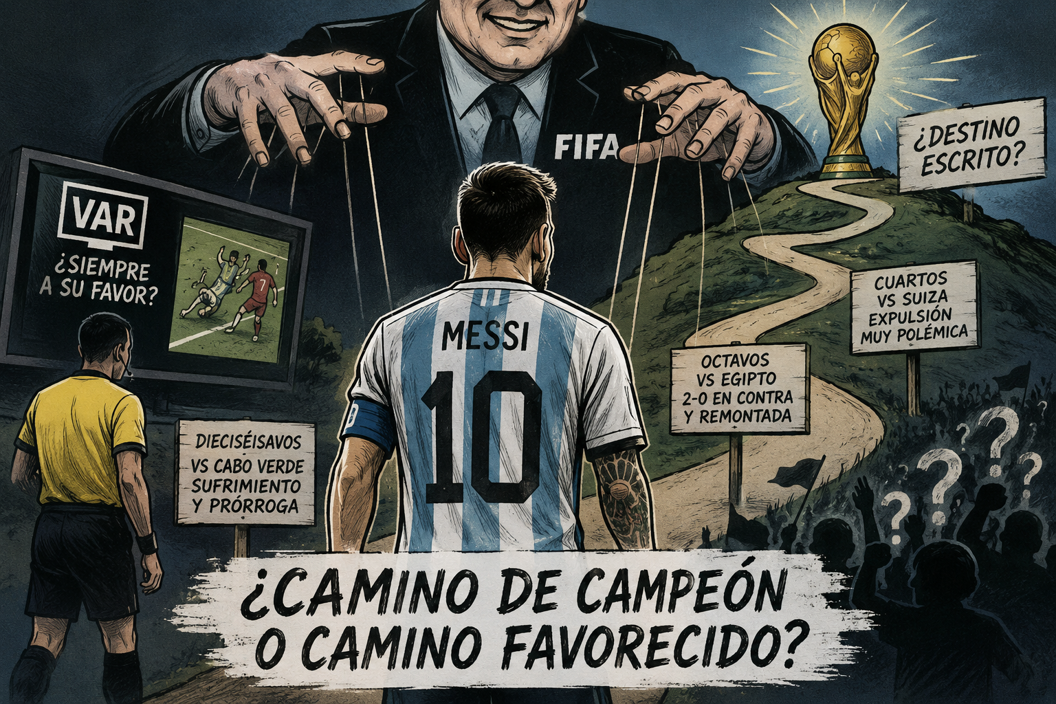 Argentina, entre la polémica y Messi: ¿camino de campeón o camino favorecido?La albiceleste vuelve a una semifinal mundialista tras eliminar a Suiza, pero las decisiones arbitrales y las dudas sobre los favoritismos vuelven a estar en el centro del debate