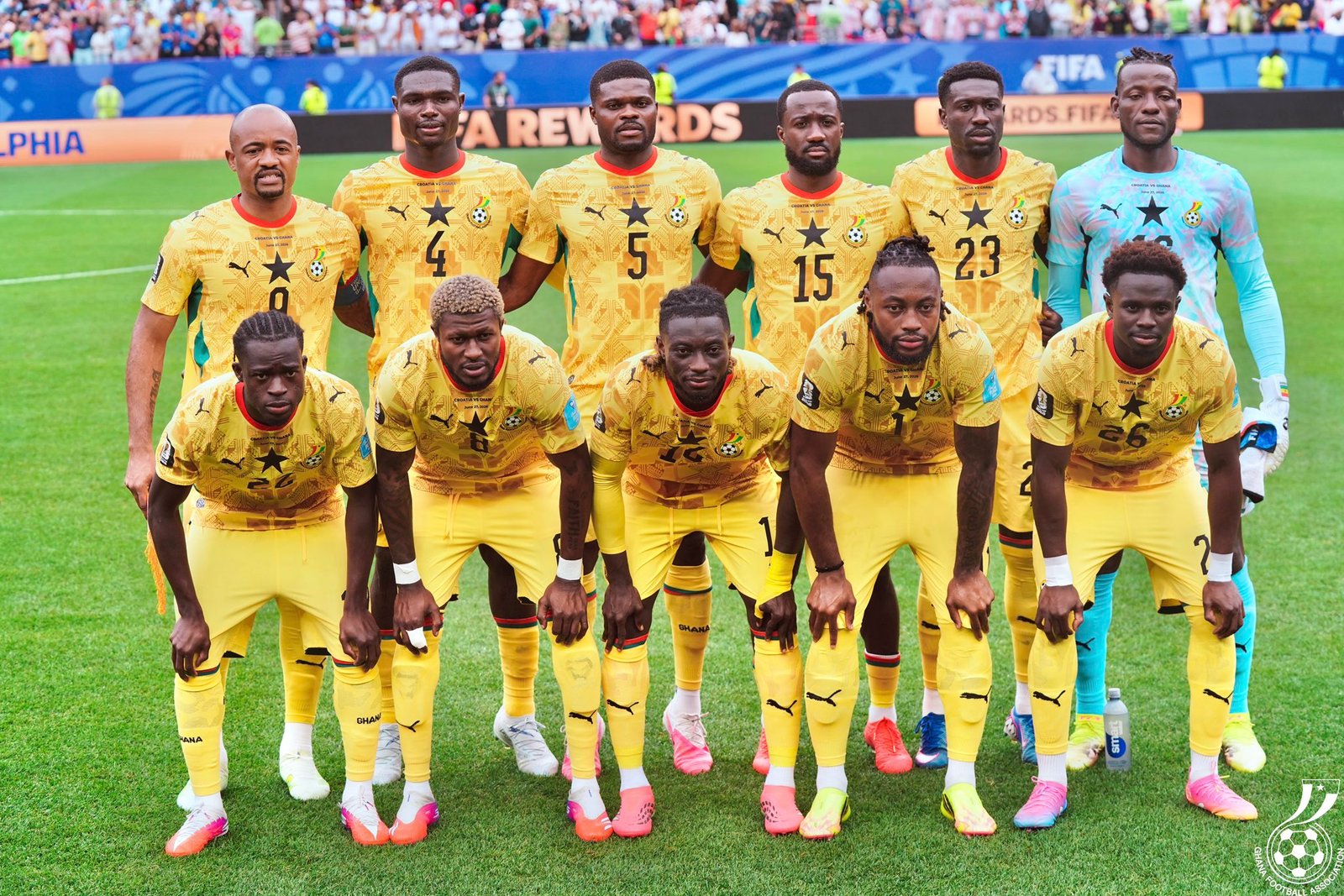 El once de Ghana en el último encuentro de grupos. Vía 'X': @GhanaBlackstars