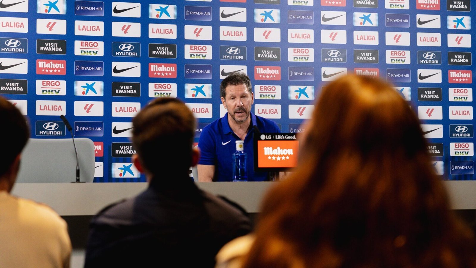 Simeone, en la rueda de prensa previa al Levante.